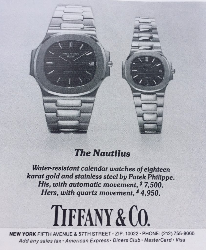patek philippe and tiffany & co watch
